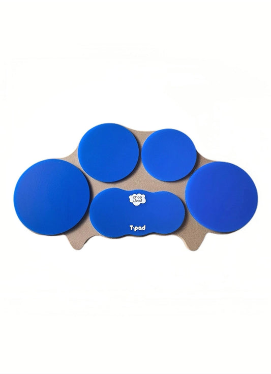 Chop Cloud Marching Tenor Drum Practice Pad - Compact Multi-target Drumming Practice Pad for Pattern and Phrasing Development - Marching Tenor Layout - 5 Silent Pads with Perfect Rebound