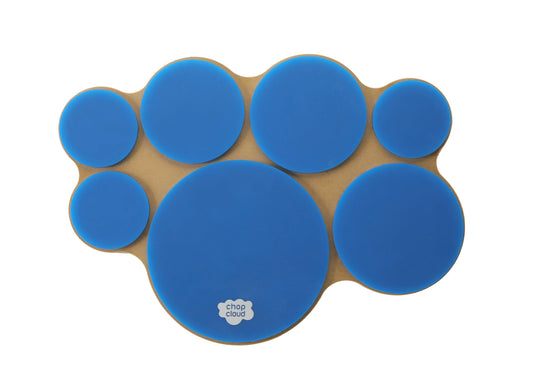 Drum Practice Pad - Compact Multi-target Drumming Practice Pad for Pattern and Phrasing Development - Standard Drum Kit Layout - 7 Silent Pads with Perfect Rebound